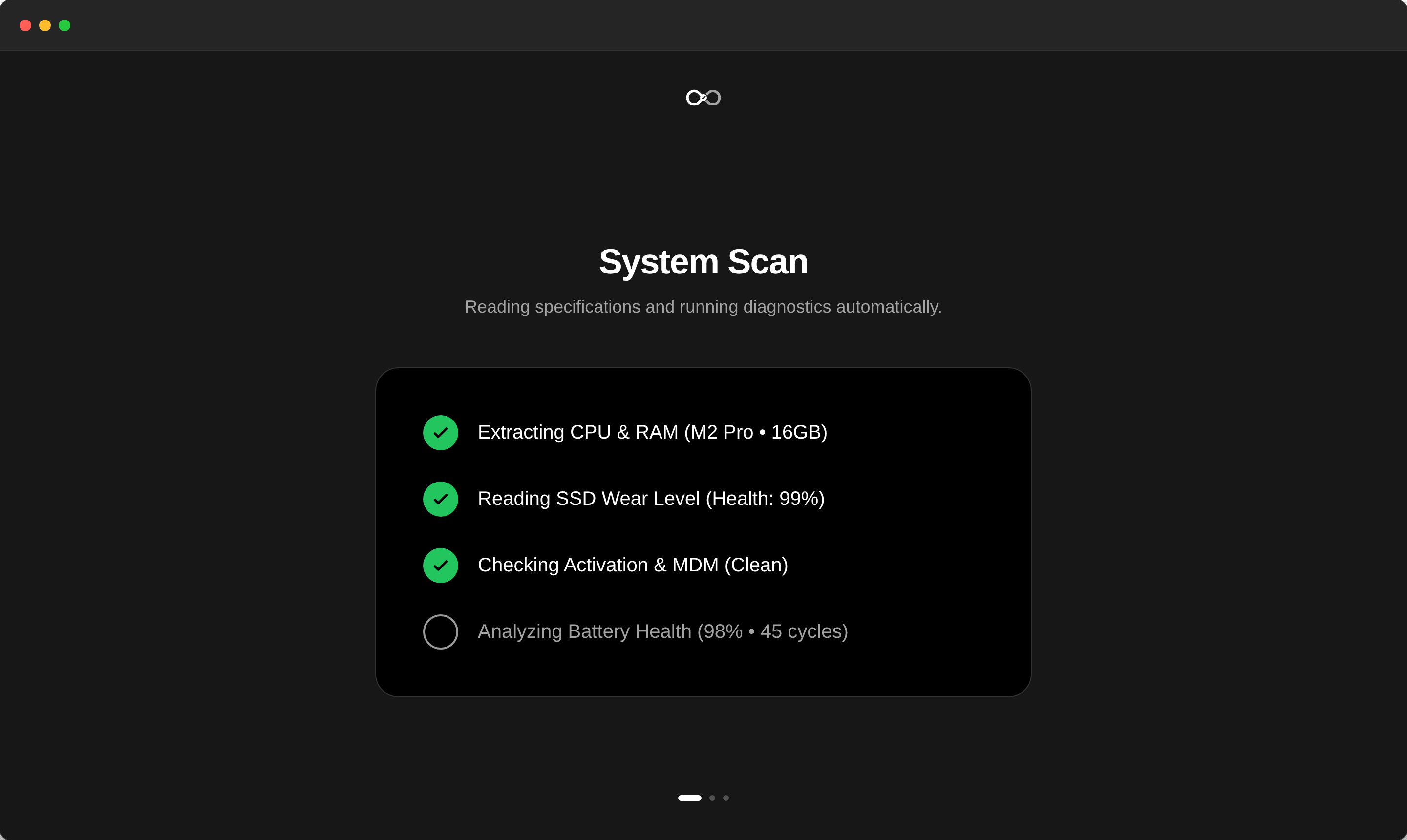 Varmistettu laptop system scan